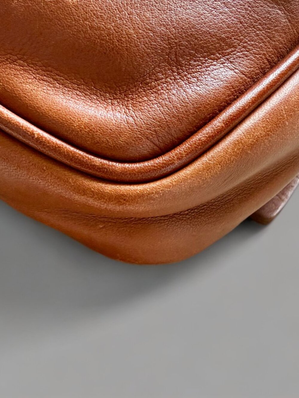 Coach Vintage British Tan Leather S-XS Double Pocket Turnlock Waist Pack 0516 - Picture 4 of 10